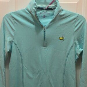 Augusta National Masters 1/4 Quarter Zip Pullover Magnolia Lane XS Teal